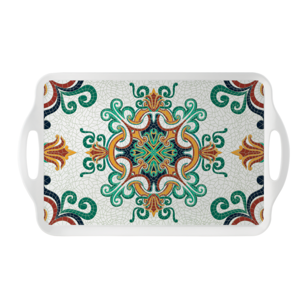 19" Rustic Rectangular Tray - Cabana