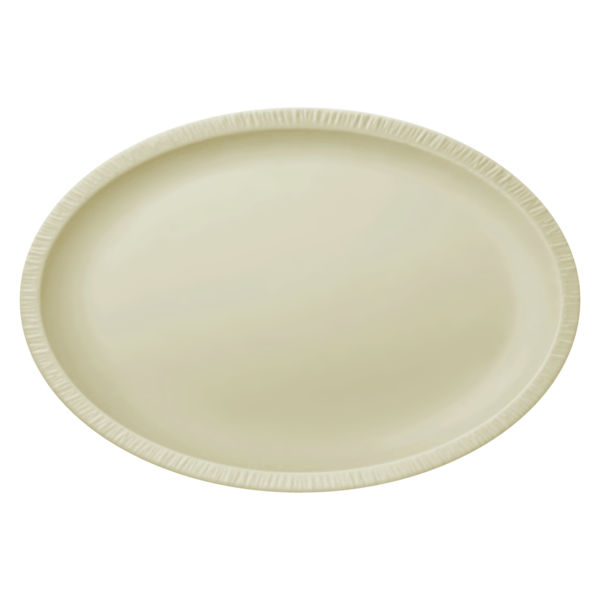 14" Pine Oval Platter - Vanilla