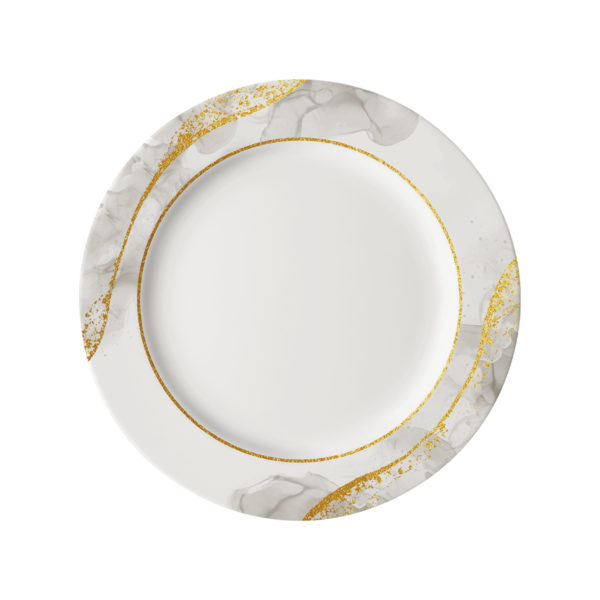 10 ½” Rim Round Plate - Shine Pearl