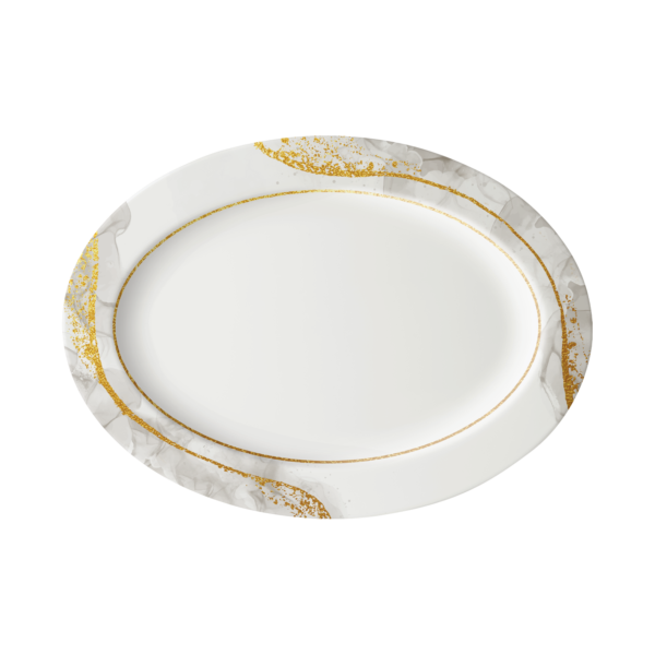 14” Oval Plate - Shine Pearl