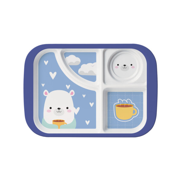 11 1/2” 4 Compartment Tray - Kids Bunny